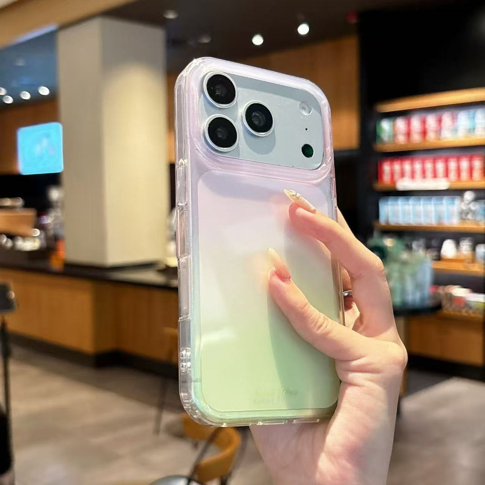 iphone 17 pro phone case, featuring a gradient tie-dye design, double-layer imd construction, and a new apple 15 drop-proof protective cover
