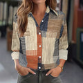 wholesale women's long-sleeved shirts, trendy all-season shirts with popular cross-border print designs, dropshipping available