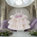 Girls' summer dress  new fashionable bowknot sleeveless cami dress for toddlers and young children - princess style