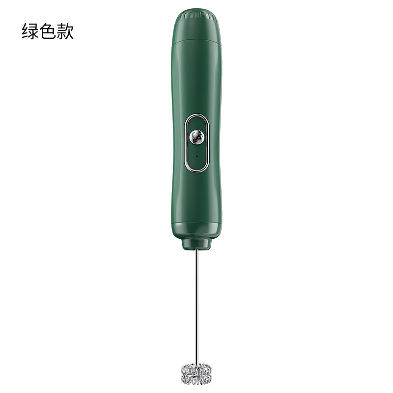 Handheld electric milk frother, home use mixer, small cordless battery-powered egg beater, milk foamer