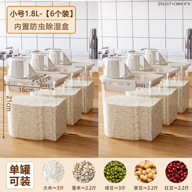 Grain storage box food grade for home kitchen noodles flour beans rice bucket food grade sealed storage
