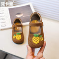 Vancahao kids' mongolian velvet leather shoes,  spring/autumn new collection, girls' fashion cartoon princess shoes, soft sole flats