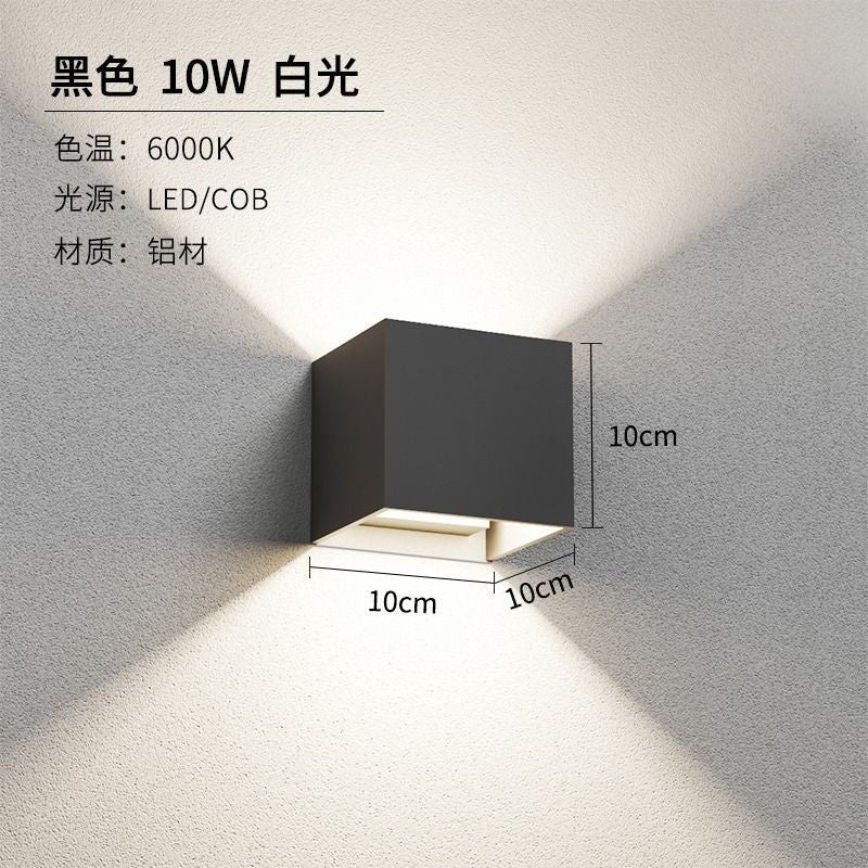 Led wall lamp hotel courtyard balcony waterproof stair aisle outdoor wall washer up and down light wall illumination light