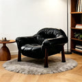 Designer chair retro medieval style italian first layer real cowhide lazy lounge chair living room balcony casual single sofa