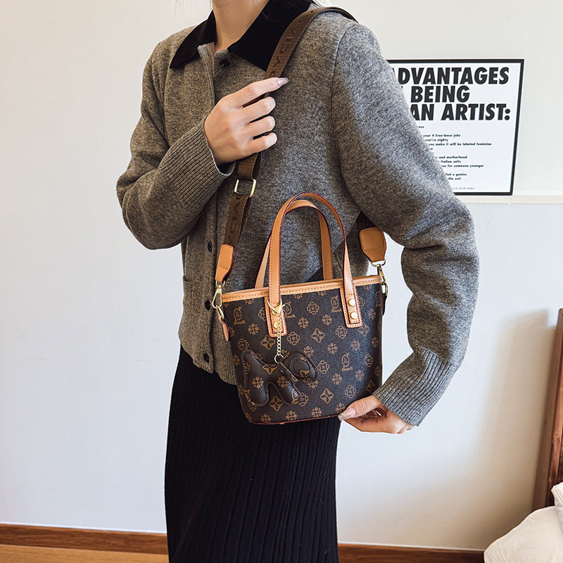 2025 new cross-border women's bag: premium bucket bag, fashionable ladies' versatile tote, printed shoulder & crossbody bag