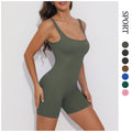 European and american style ribbed seamless bodysuit yoga outfit - breathable, quick-drying, high-stretch, one-piece compression activewear