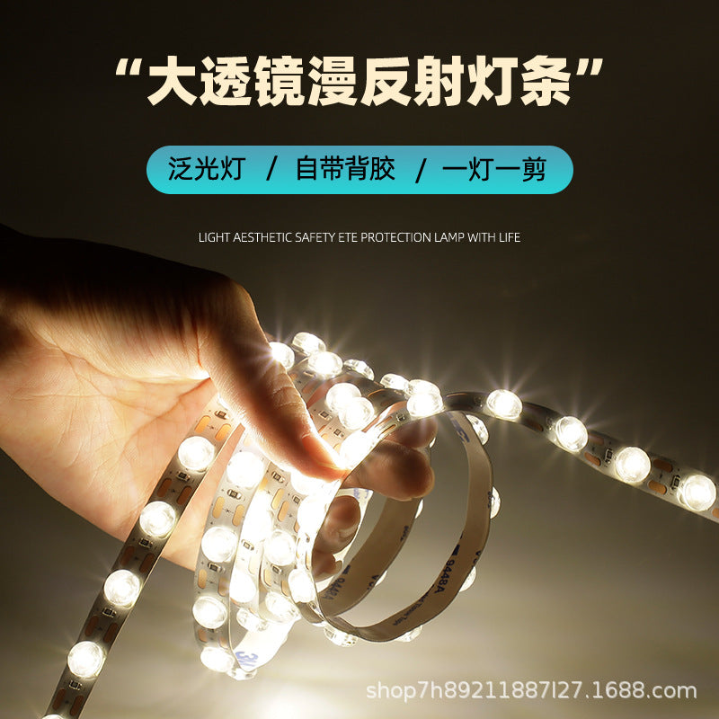 Integrated soft film light box light full set of light source light with low voltage 24V self-adhesive high power lens light strip dimmable