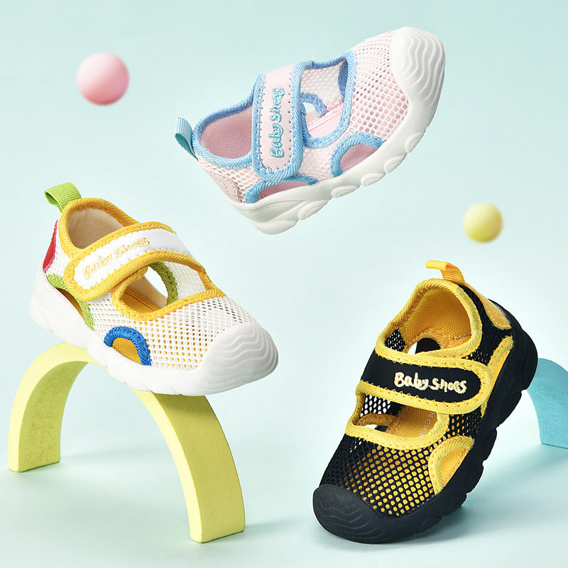 Newborn baby boys' first walker shoes summer sandals infant soft sole functional cartoon 1-3 years old baby shoes children's shoes