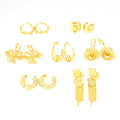hot-selling golden classy exquisite exaggerated acrylic earrings c-shaped water drop threaded earrings heart earrings