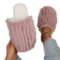 Thick sole fur slippers for women 2024winternew arrivalpopular high-looking toe-cap stain-resistant outwear cotton slippers cross-border carefully selected