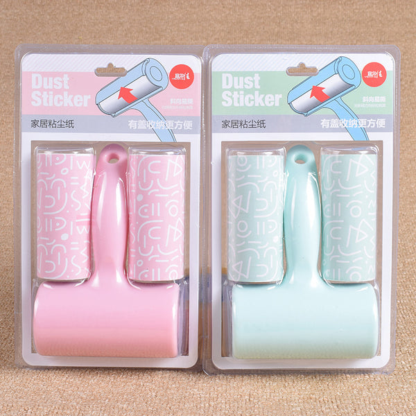 Cross-border  sticker Roller type straight cylinder design Tear-off replacement paper Sticky dust paper Hair removal pet new model