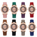 Wholesale watches from the manufacturer, women's watches, diamond-encrusted women's watches, casual frosted leather strap quartz watches, women's watches⌚kids