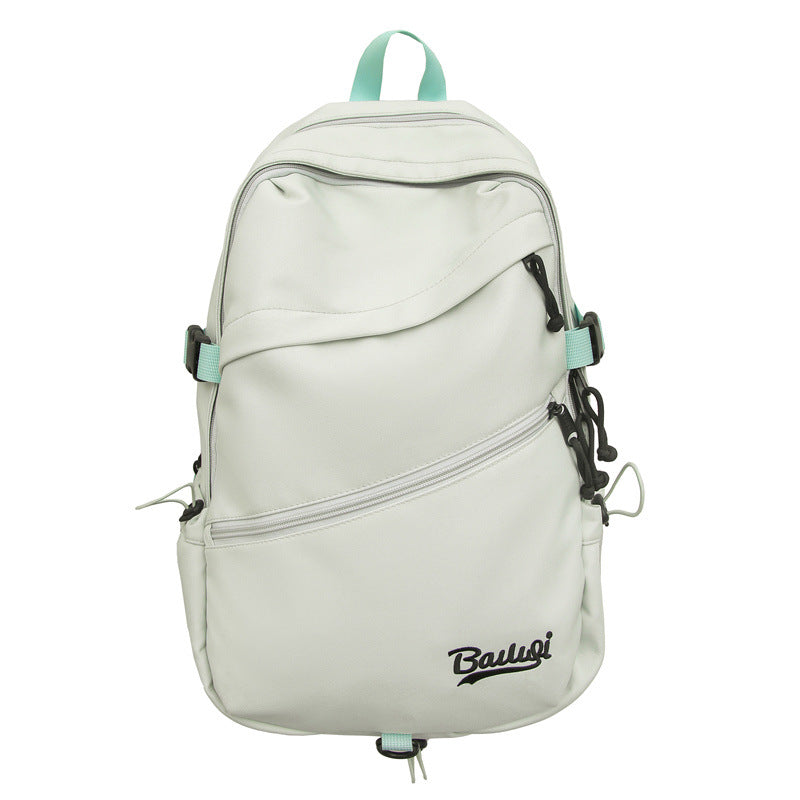 Backpack k-style pure color couple large and small travel backpack student large capacity water-repellent lightweight backpack wholesale