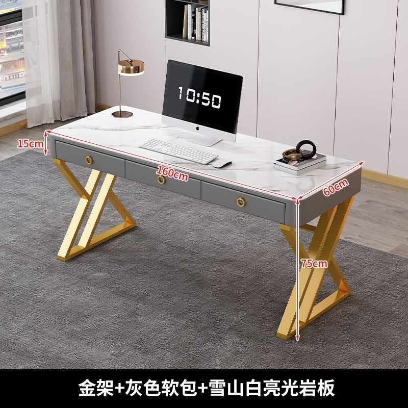 Slate desk accessible luxury modern italian computer desktop table for home simple office desk bedroom workbench study table