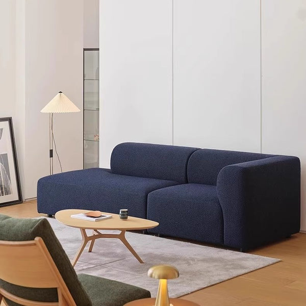 Nordic wabi style light luxury small apartment living room fabric sofa combination modern simple module cotton and linen straight row furniture