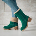 Plus sizeexport women's boots   style fall and winterfashionknee sock thick heel snow boots women's cotton boots wholesale