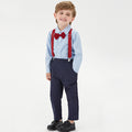 Export children's clothing boys autumsuit gentleman's first birthday dress suspender kidslong sleeves shirt baby boy's clothes