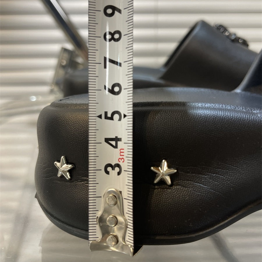 5cm height increasing slippers women's new y2k star beach shoes women's outwear summer beach sandals breathable slippers wholesale