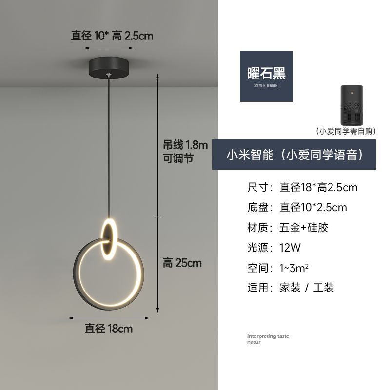 New trendy bedside pendant light, creative and unique wall lamp for bedroom, living room tv background wall, hanging wire lighting fixture