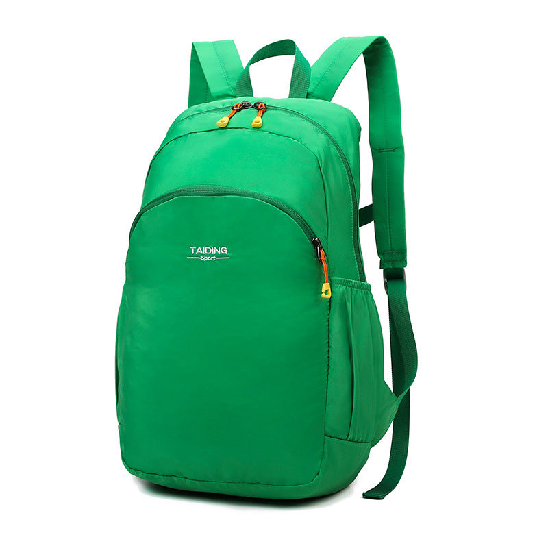 New foldable storage backpack women's travel bag simple casual nylon lightweight outdoor backpack schoolbag