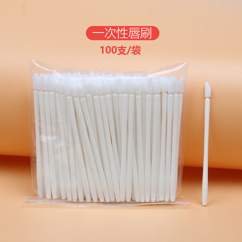 Disposable lip brush set, flocked makeup brushes, portable multifunctional small lip brush, beauty tools, makeup brushes