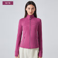 Fall and winternew arrival thin velvet yoga wear topsoutwear women's waist slimming look running heattechlong sleeves fitness wear daw178