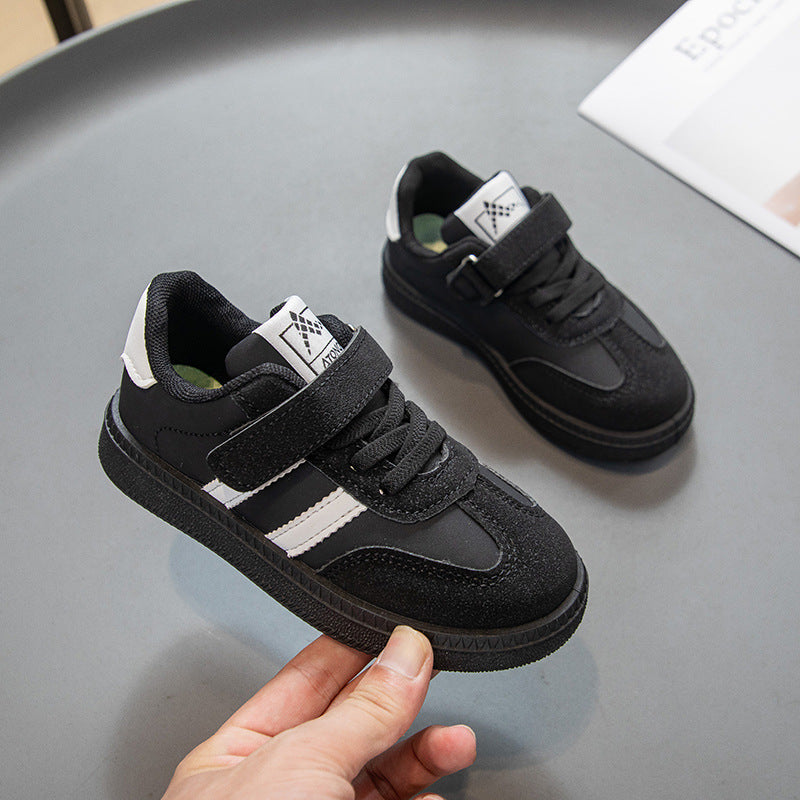 Children's sports shoes 2025 spring and autumn new boys versatile non-slip breathable student board shoes children's soft-soled German training shoes