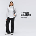 High-waisted, slimming, straight-leg pants for women. features a relaxed, loose fit with a beautiful drape. perfect for casual wear, wide-leg style, pilates, fitness, and yoga. style number: d25177