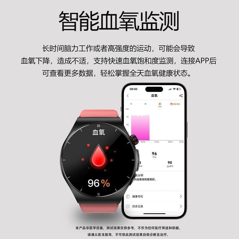 2025 precision non-invasive blood glucose monitoring smartwatch: measures blood uric acid, lipids, blood pressure, heart rate, and body temperature. features nfc payment and smart calling