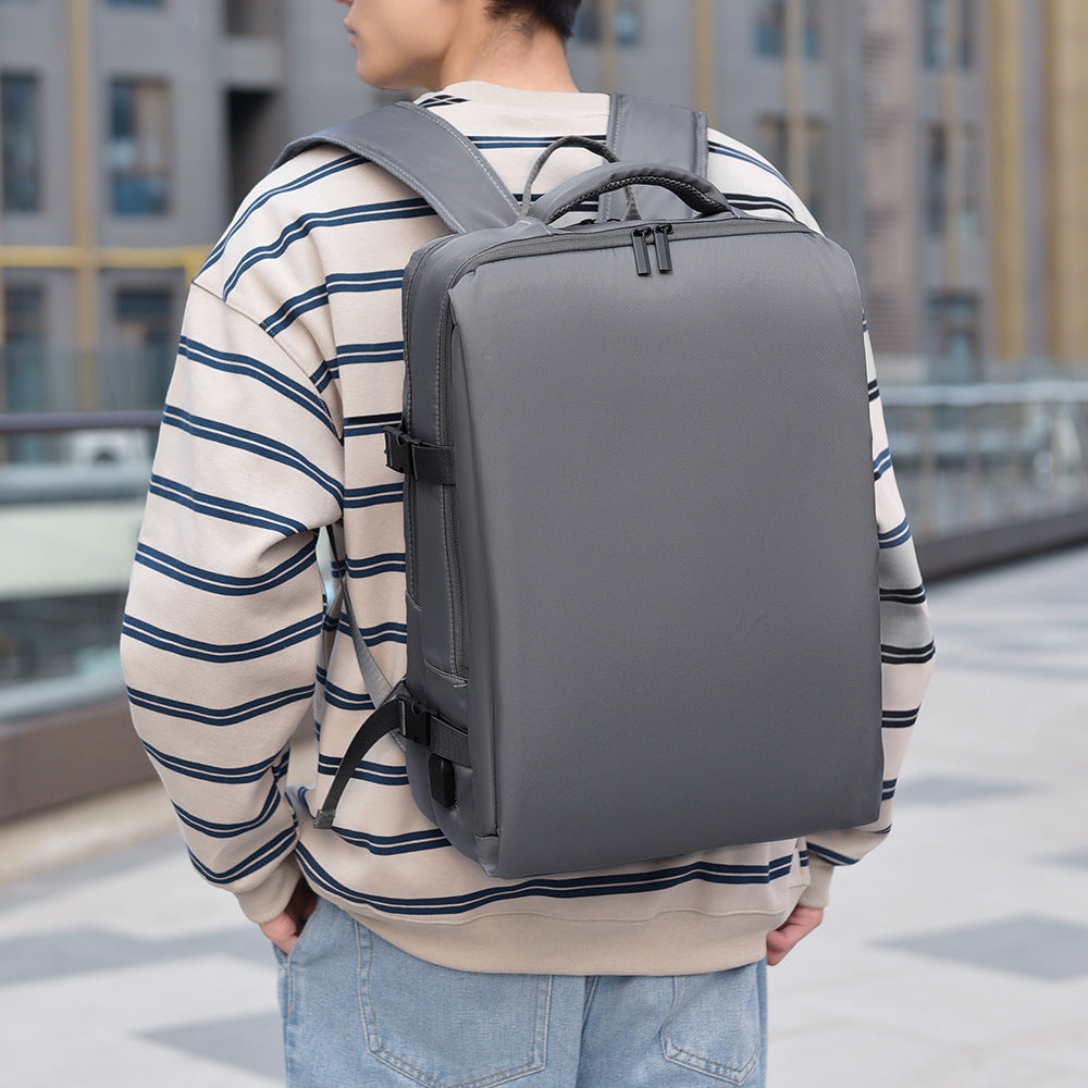 New men's and women's fashion backpack, simple large-capacity laptop bag, commute to work, business backpack