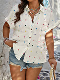 wholesale women's short-sleeved shirts, trendy shirt with hot-selling cross-border print designs, dropshipping available