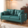 Cat scratch leather sofa sofa small apartment cat claw leather rental apartment clothing store double slot two people three people lazy