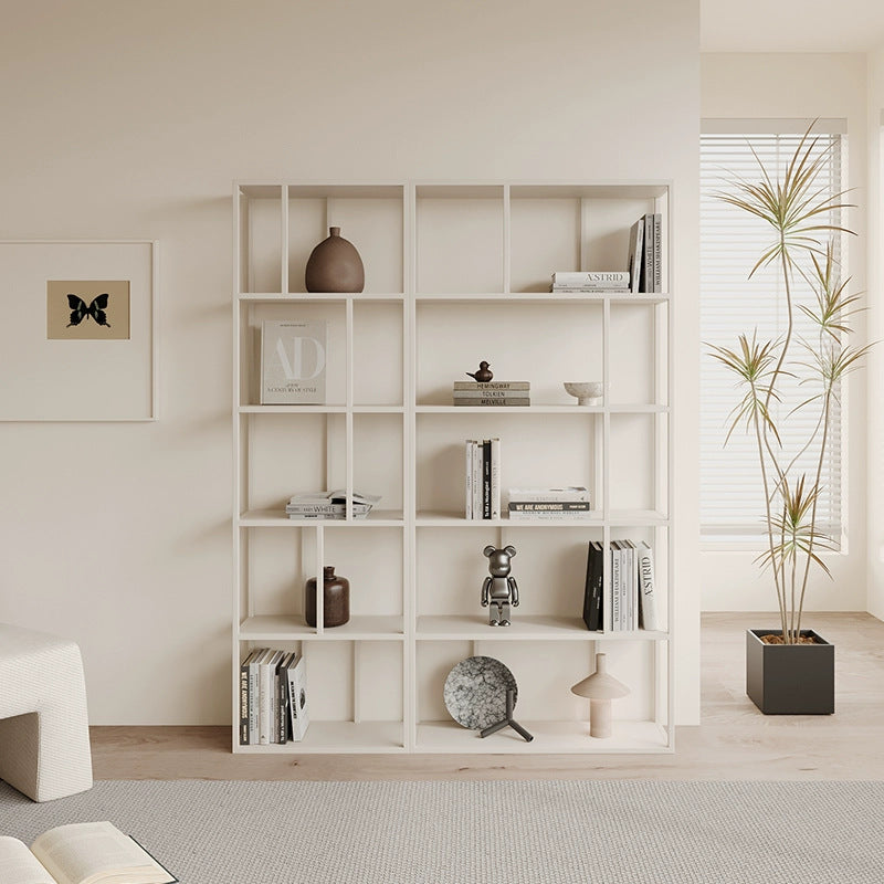 Nordic living room floor-to-ceiling steel bookshelf light luxury wrought iron shelf simple installation-free whole wall storage partition bookcase