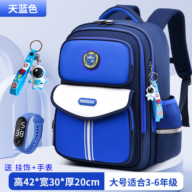 2026 new school backpack for elementary school students, grades 1-6, boys and girls, ultra-lightweight, load-reducing, and spine-protecting