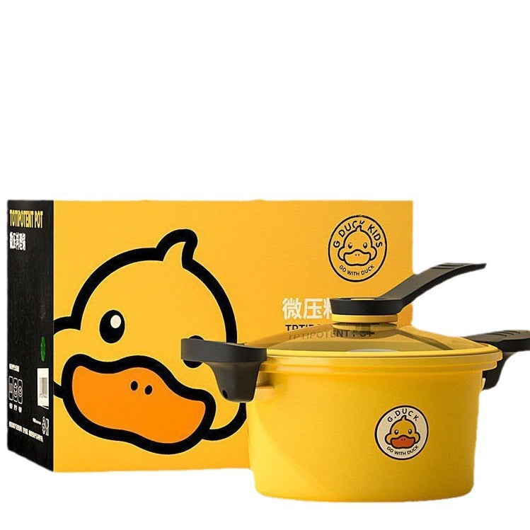 Little yellow duck micro pressure cooker multifunctional kitchen quick stew cooking pot for home large capacity non-stick pot gift wholesale