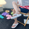 Women's summer flip-flops: thick-soled eva high-elastic rubber & plastic casual beach thong sandals - cross-border hot seller, lightweight & comfortable