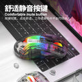 Dazzling silver fox xyh20rgb wireless bluetooth tri-mode transparent mechanical mouse - silent gaming mouse for women