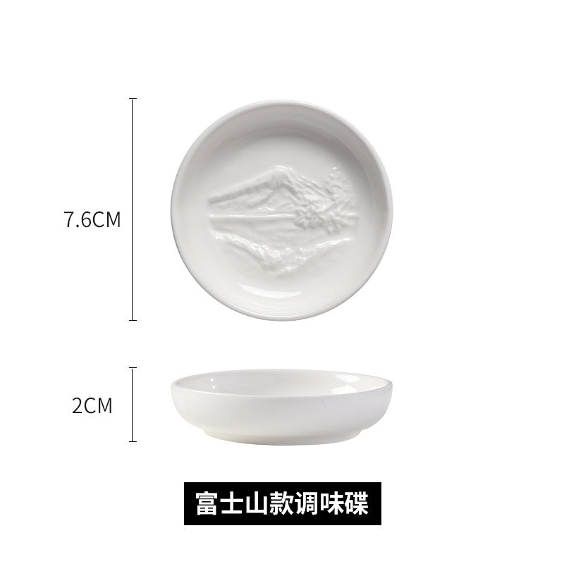 Ceramic tableware cartoon seasoning dipping dish for home bowls and chopsticks creative sauce hotel cute side dishes soy sauce wholesale