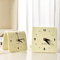 Ins cream style clock ornaments living room bedroom clock desktop decorations for home bedside silent desktop
