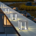 Outdoor solar post cap lights for villa courtyards, waterproof wall mount lights, garden fence lights, landscape pillar lights