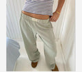 2024 new amazon women's striped wide-leg pants - casual street style, trendy ins fashion, loose fit, high-waisted trousers