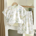 Yishimei summer new arrivalkids men's and women's small and medium-sized children's category a boneless tencel lyocell short-sleeved home clothes set