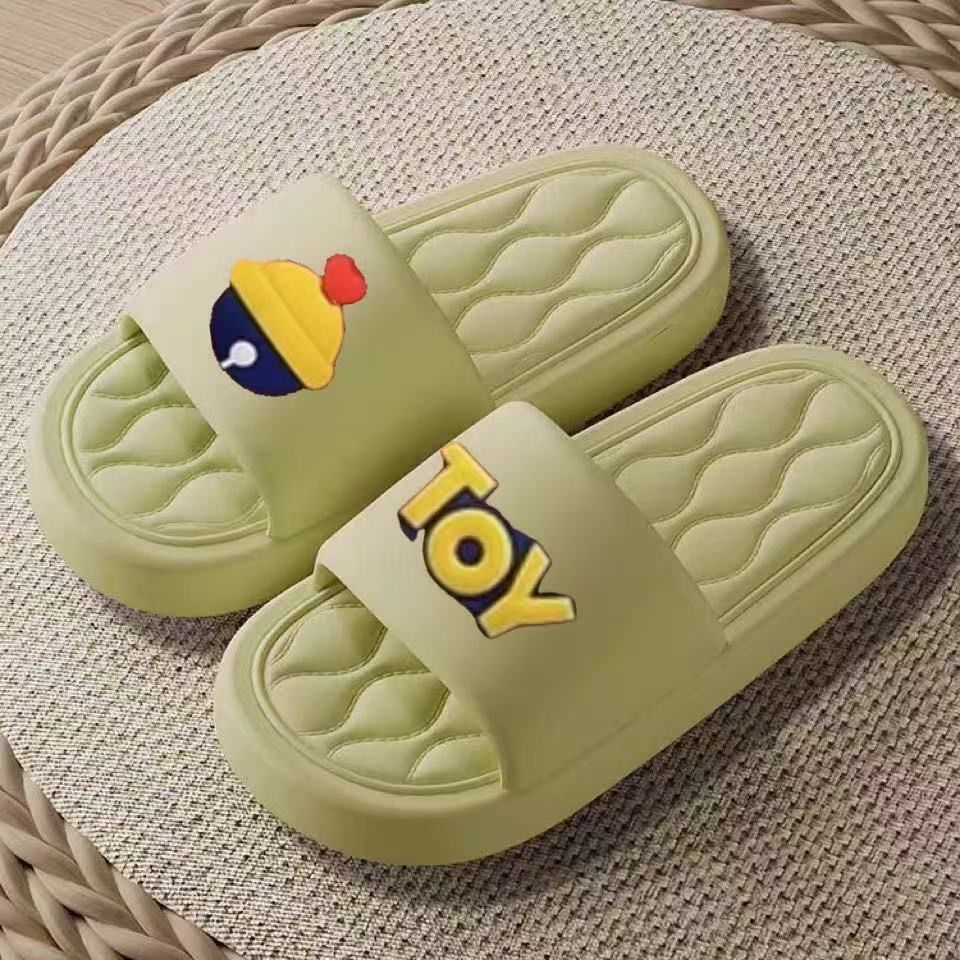 Thick sole slippers women's summer bathroom non-slipplaidcouple shoes home thick sole seaside sandals slippers couple sandals wholesale