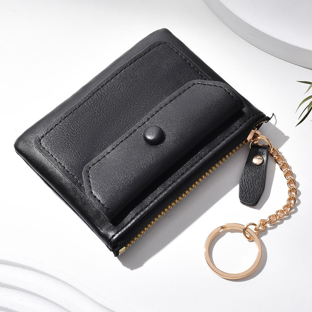 Portable Keychain Girls Small Wallet Mini Women's Storage Change Bag Coin Bag Ladies Short Wallet