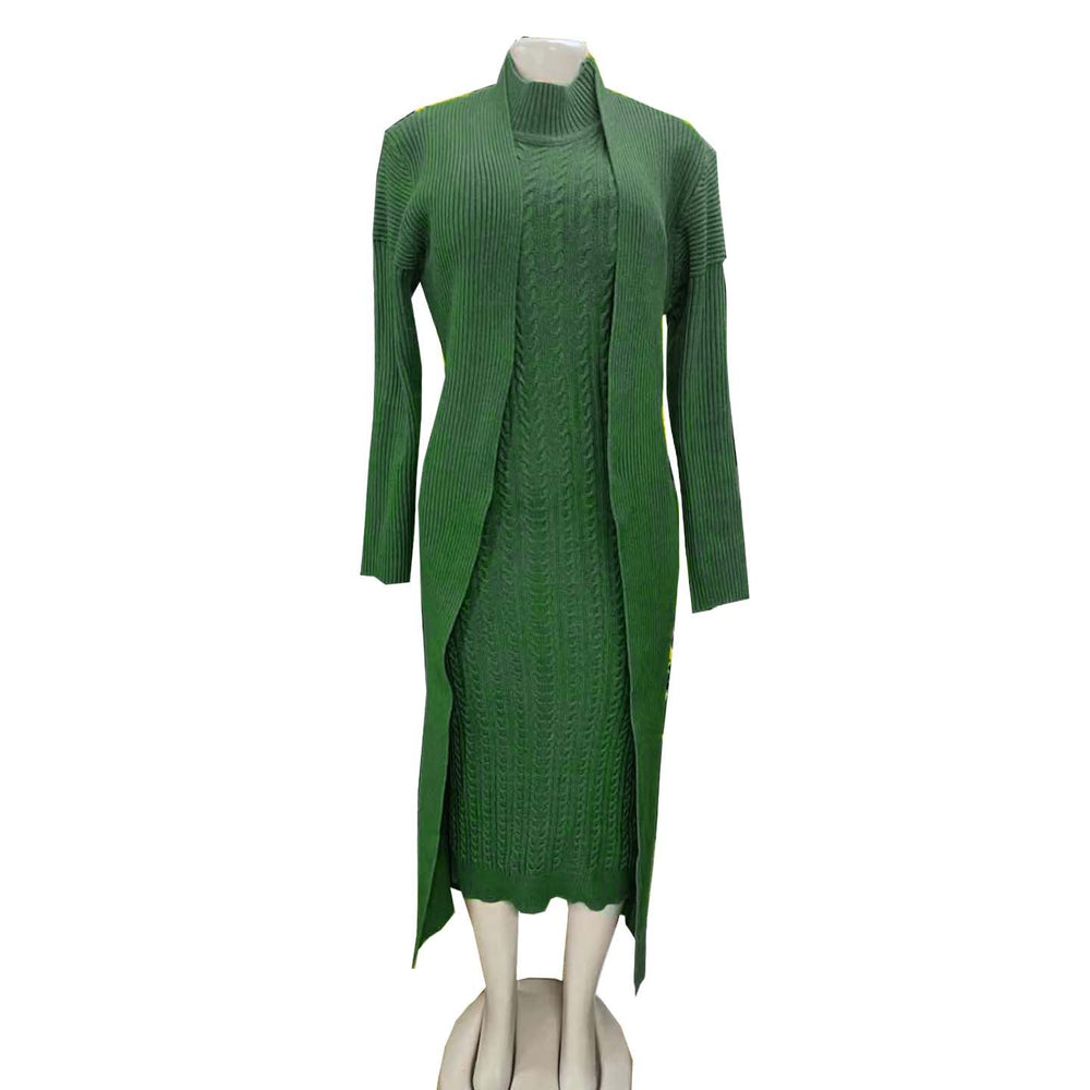 supply of african women's clothing plus sizeknittingdresslongoutwearthickenedtwo-piece set