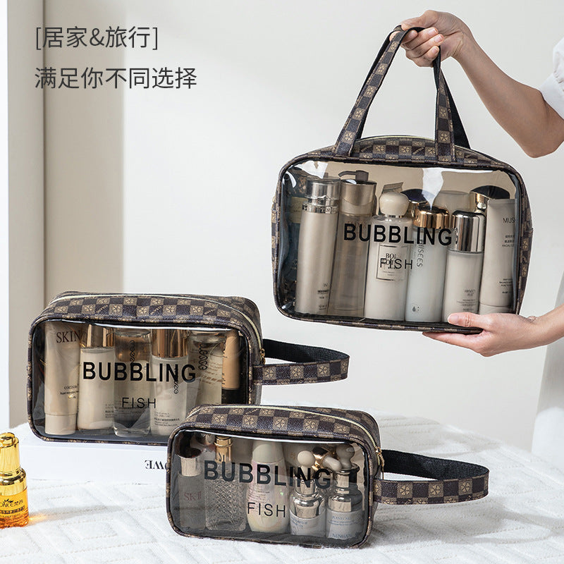 Yulang new transparent bath storage bag waterproof beach bag large capacity travel toilet bag fitness swimming bag