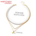 Wholesale autumn/winter sweater necklaces: european and american cross-border jewelry, women's light luxury layered necklaces, versatile high-end pearl necklaces