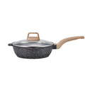 Household frying pan medical stone non-stick pan stripespan flat bottom pan oil-free cooking pot in stock wholesale induction cooker