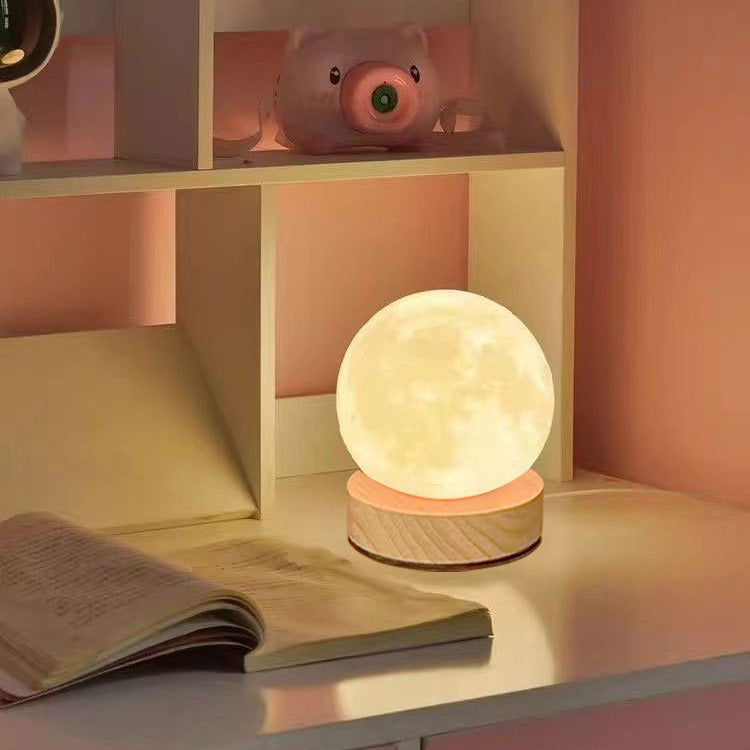 Desktop rgb moon night light - bedside bedroom usb plug-in moon lamp with switch - mini table lamp - fcc certified