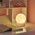 Original wooden moon night light desktop bedside bedroom usb direct plug-in moon with switch small table lamp ce certification